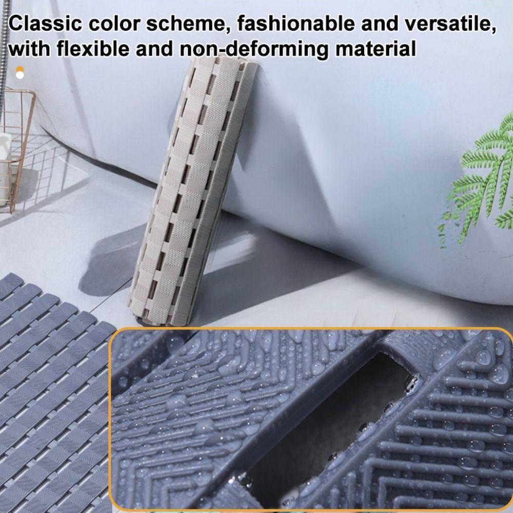 PVC Anti-slip Floor Mat Anti-drop Shower Foot Scrubber Flexible Bathroom Foot Pedal  Washroom