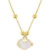 Banyan Tree S925 Silver Chinese Auspicious Cloud Fortune Lock Necklace - Retro Longevity Design for Autumn/Winter