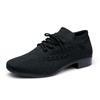 XIHAHA Male Latin Dance Shoes Men Salsa Jazz Dancing Boys Ballroom Modern Tango Shoes Black Mesh Soft Sole Man Training Sneakers