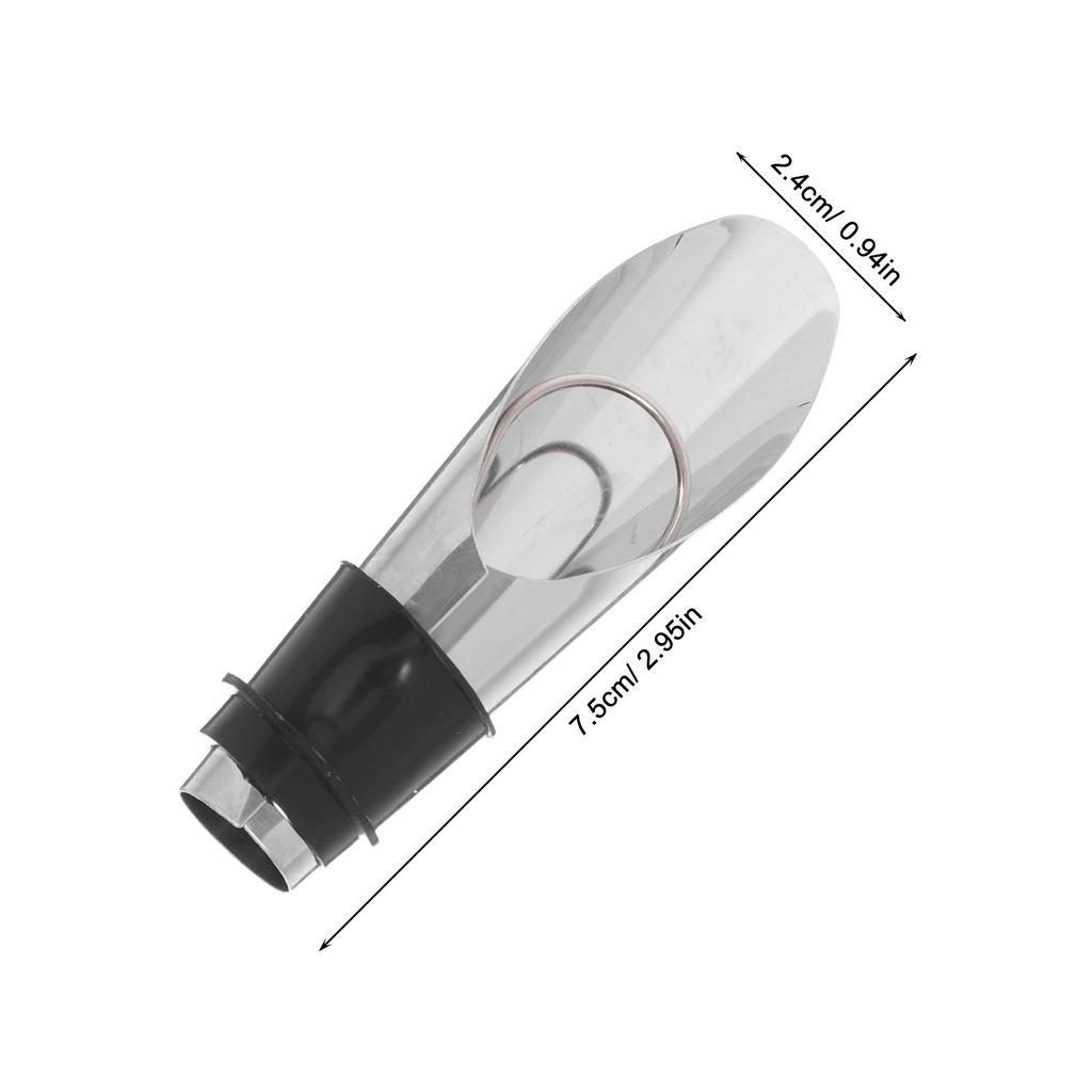 Stainless Steel Wine Pourer Aerator with Silicone Seal Leak Proof Reflowing Air Hole for Wine Liquor Oil Vinegar Bottles Bar