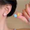 Candy Clover Earrings Women's Summer Sweet Dopamine Stud Earrings Unique Beautiful Cute Earrings