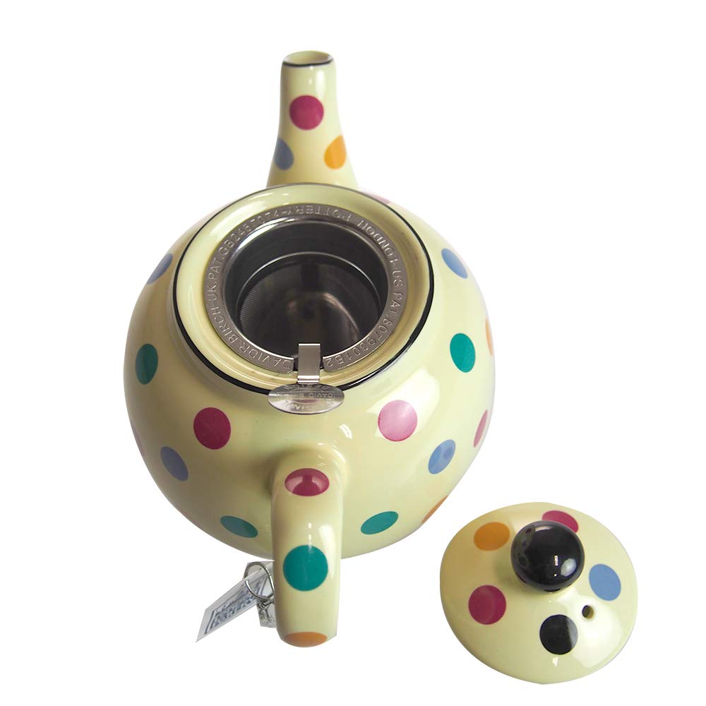 London Pottery Farmhouse Teapot, Ivory/Dot, 2-Cup, 78412