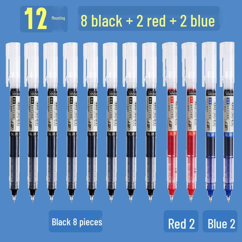 Vibrant Quick-Dry Gel Ink Rollerball Pen 0.5mm Needle Tip, Large Capacity