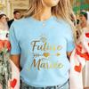 French Bachelorette EVJF Party T-Shirts Future Bride Team Gold Foil Print Women Clothing Short Sleeve Tees for Bridal Shower