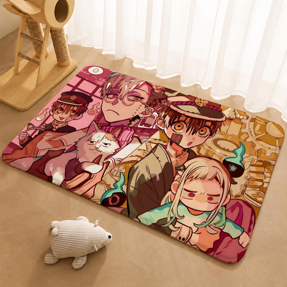 Animation Toilet-bound Hanako-kun Floor Mat Floor Mat Soft Flannel Non-Slip Door  Rug for Living Room