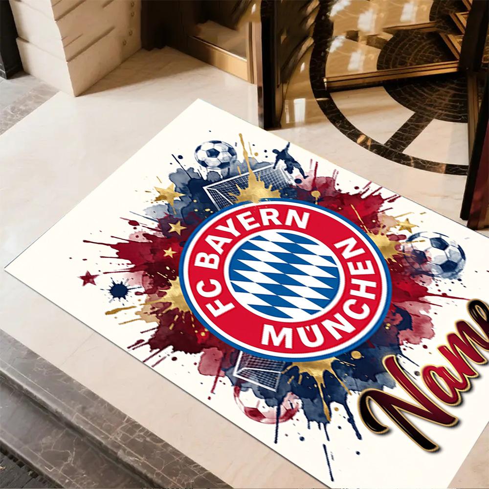 FC Bayern München Fan Art Teppich Design für Studentenwohnheim Küche Esszimmer Spielzimmer Rutschfester Teppich Anime Büro Dekoration Geburtstags-/Weihnachtsgeschenk