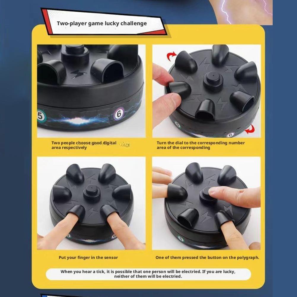 Funny Lie Detector Finger Shock Game, Dare Game for Christmas Holiday, Adjustable Shock Intensity, Safe Non-Harmful, Perfect for