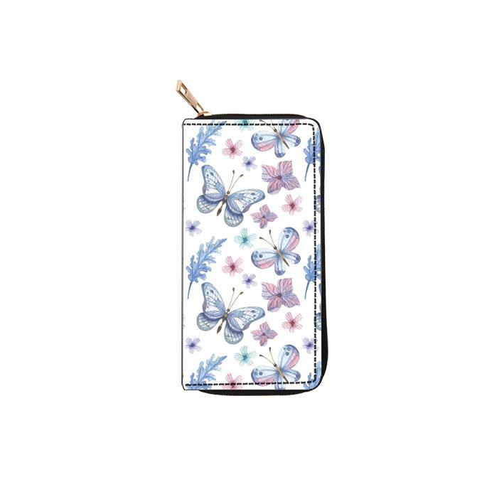 Butterfly Long Zipper Wallet Wallet Wallet Clutch Bag Card Bag Small Quantity