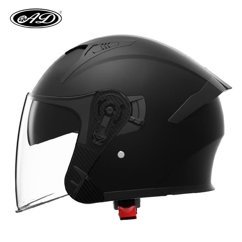 Unisex Full-Season Motorcycle Half Helmet With Thermal Lining ECE/3C Certified Safety Headgear Scooter Riders