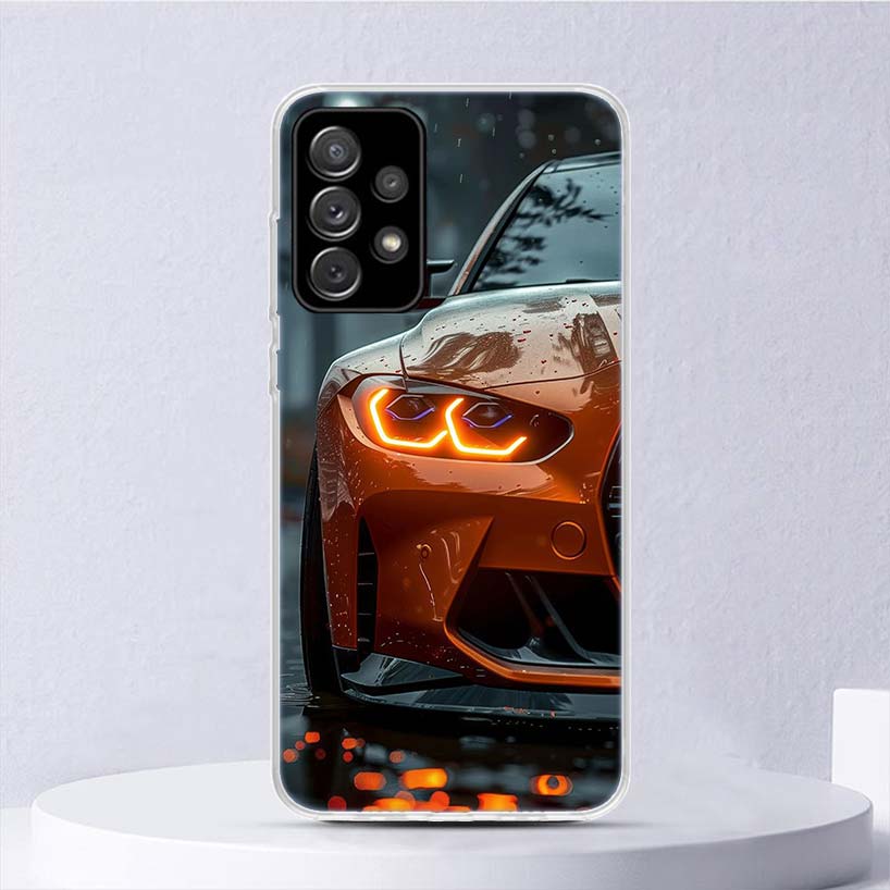 Black White Sport for B-BMW Soft Case For Samsung Galaxy A16 A15 A14 A13 A56 A55 A54 A53 Phone Cover A26 A36 A25 A35 A24 A34 A23