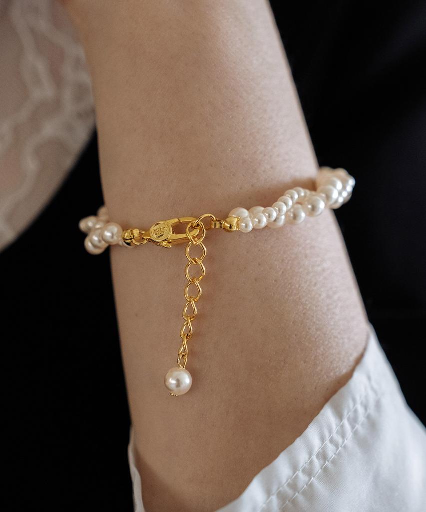 Has En017 Glass Pearl Bracelet (2Colors)