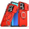 Shockproof Magnetic Case for Xiaomi 14T Pro Slide Camera Lens Metal Ring Stand Protect Cover for Redmi 13 Poco X6 Pro 4G 5G Case