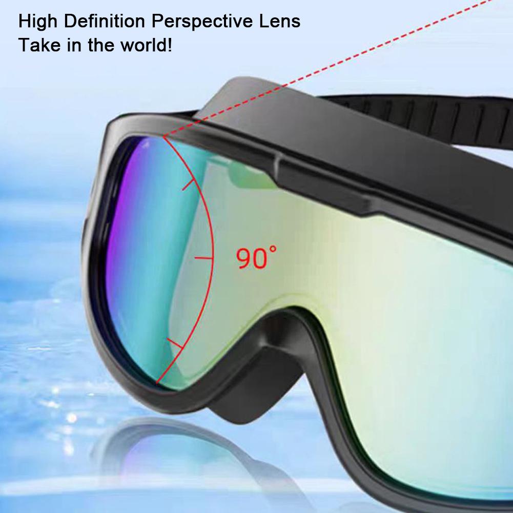 1/2Pcs Large Frame Swimming Goggles Adult High-Definition Anti Fog Electroplated Swimming Goggles For Women Men Silicone Goggle