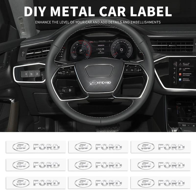 Steering Wheel Sticker Badge Emblem Car Sticker For Ford Focus 2 MK2 3 4 MK3 MK4 ST Mondeo Festiva Fusion Suit Fiesta Mustang