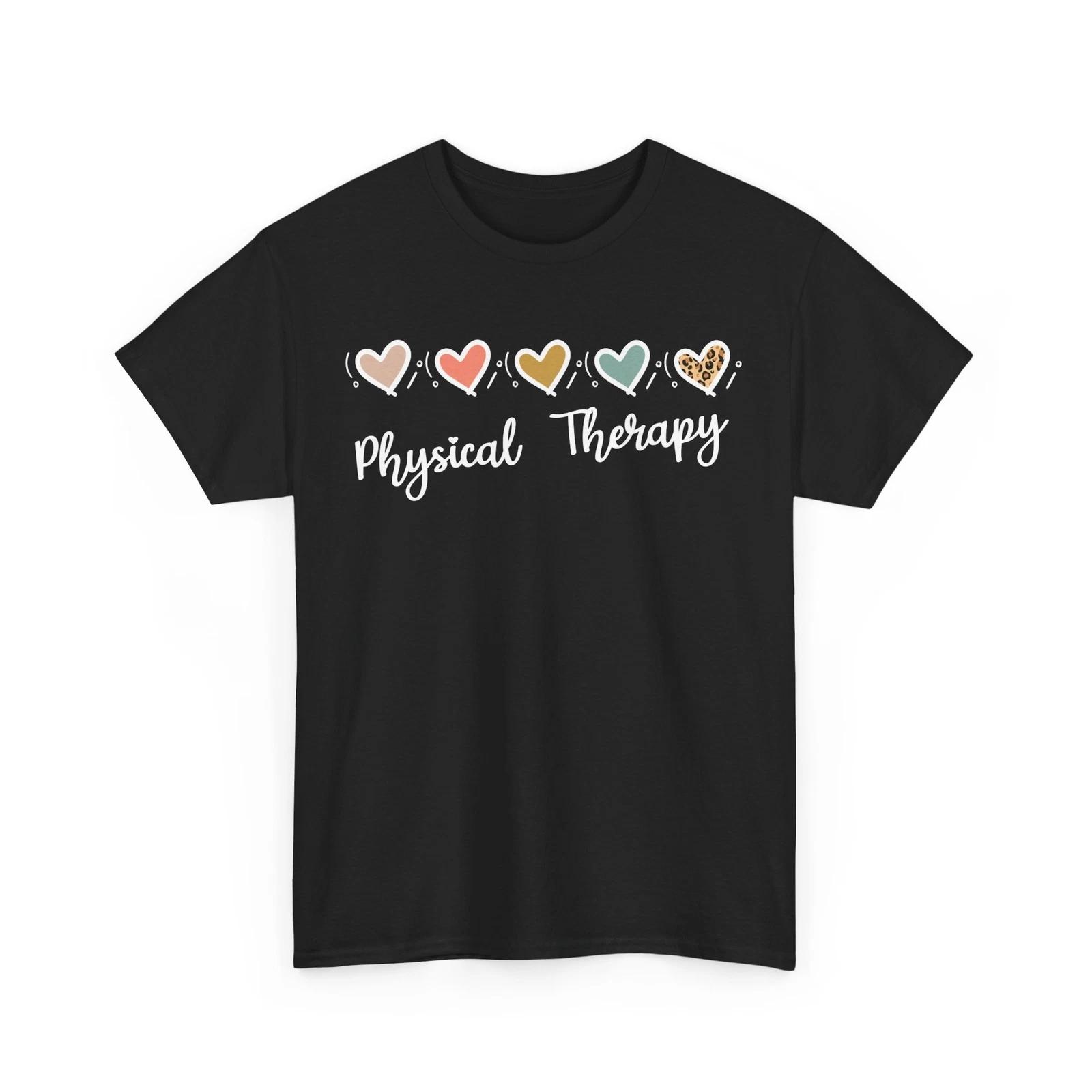 Physical Therapy Shirt, Leopard Heart Physical Therapist Women Men Shirt 2XL