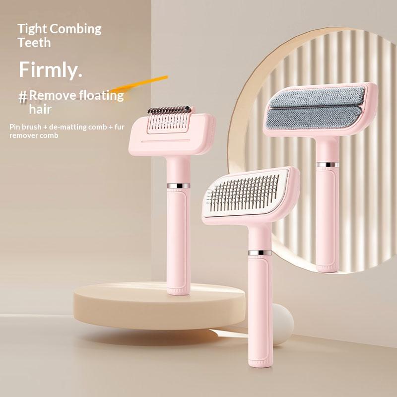 Self-Cleaning Comb for Cat & Dog Hair Removal Steam Grooming Shedding Spray with Water Tank for Bathroom Use