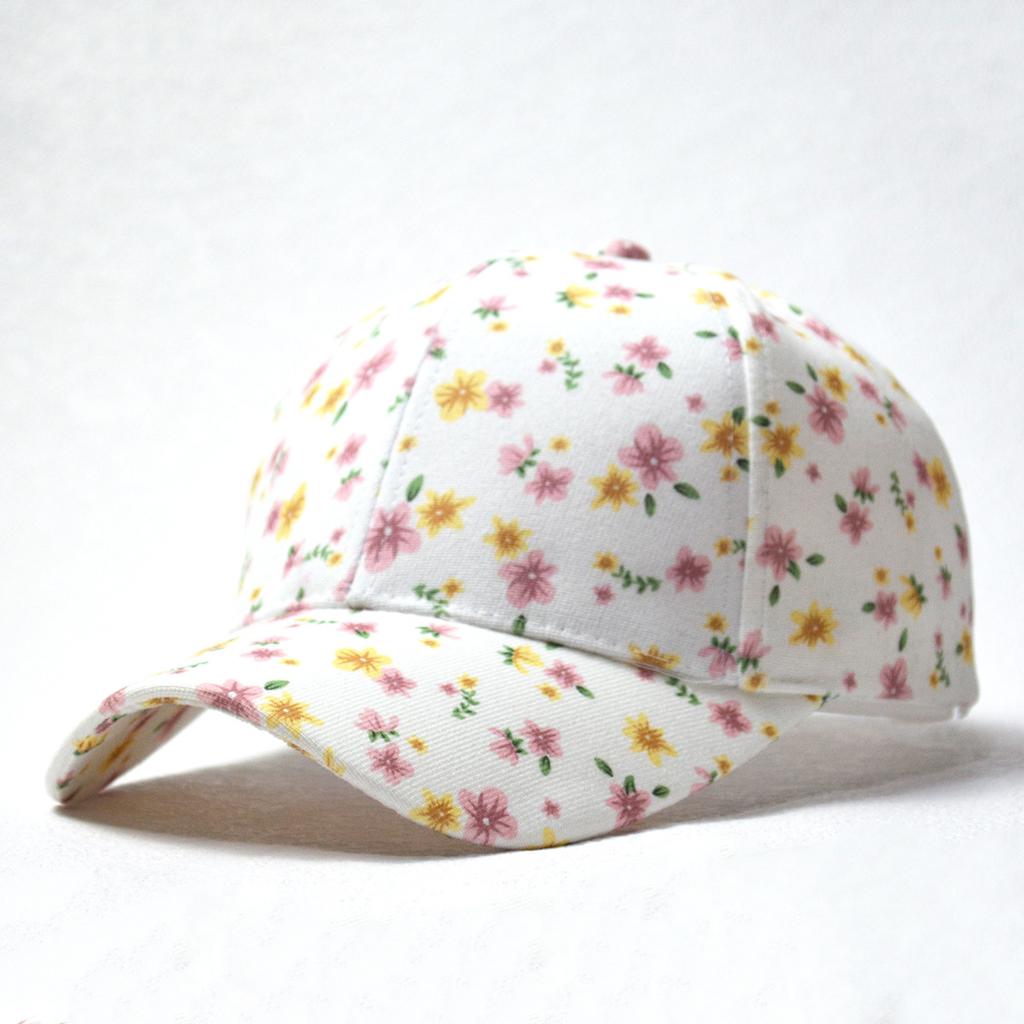 Spring and Summer New Printed Cap Women's Korean Version Fashion Versatile Floral Baseball Cap Outdoor Sun Protection Hat