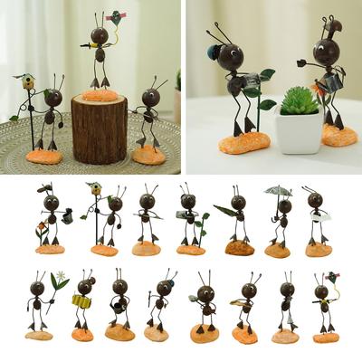 Kreative Cartoon-Ameisenfigur Ornament Skulptur Handwerk Modell Haus Schlafzimmer Wohnzimmer Büro Schreibtisch Dekoration