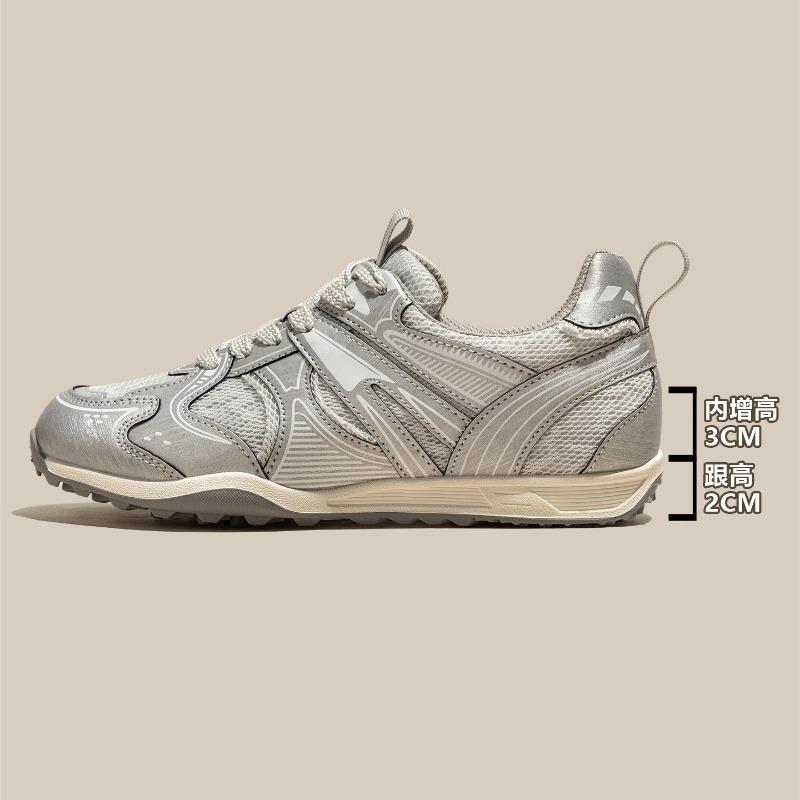 

Summer new mesh breathable temperament lace splicing 5 inner heightening platform casual sports shoes women s shoes 40 серый