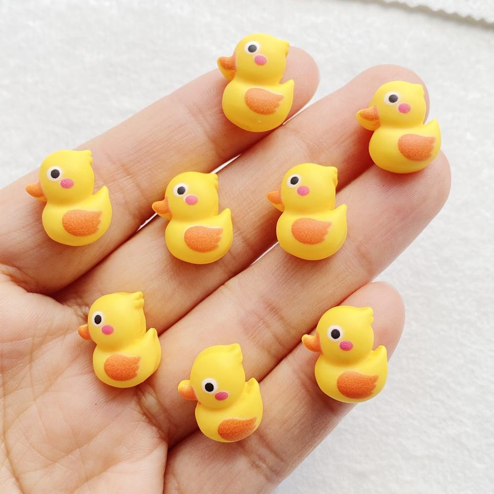 20 Stück Niedliches Cartoon-Tier Küken Nagelkunst Flacher Rücken Strassstein Perle Scrapbooking DIY Maniküre Applikationen Zubehör Bastelbedarf