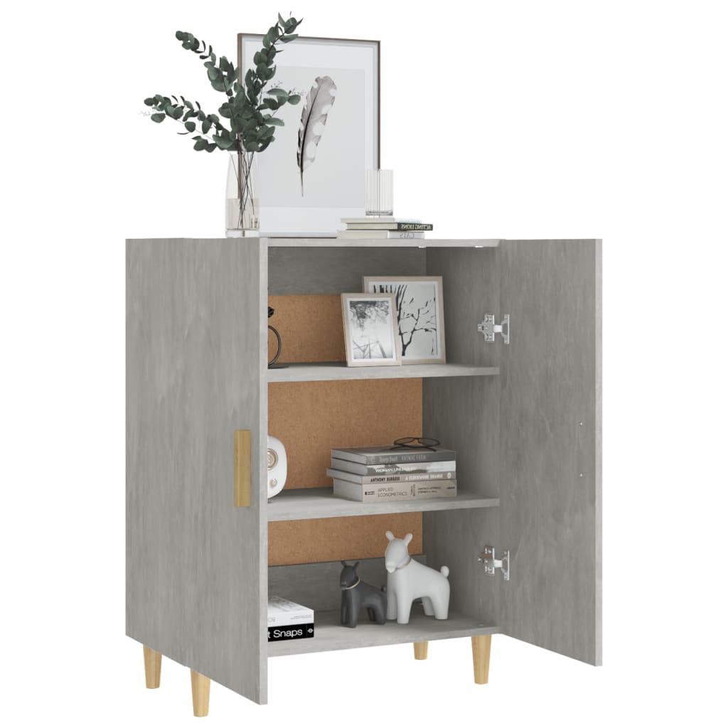 Vidaxl Komoda, Szarość Betonu, 70X34X90 Cm, Materiał Drewnopochodny