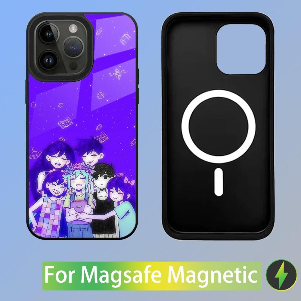 Omori Game Phone Case For iPhone 15,14,13,12,11,Plus,Pro,Max Mini Magsafe Magnetic Wireless Charging