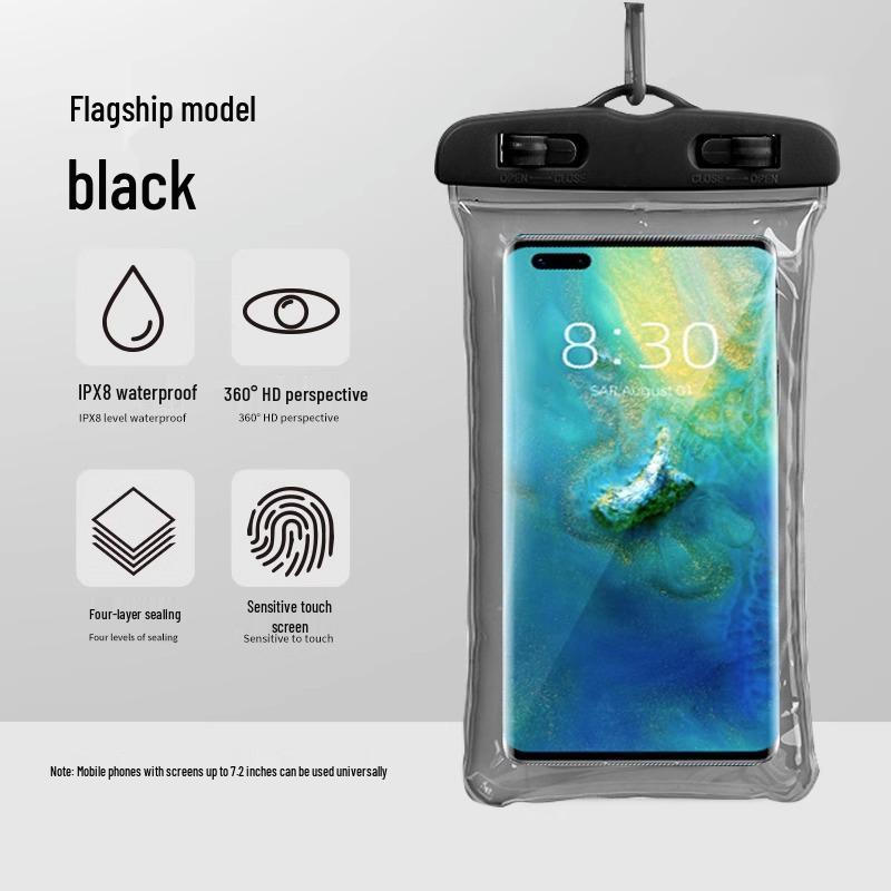 

Водонепроницаемый чехол для телефона с сенсорным экраном, герметичной воздушной подушкой и портативным защитным чехлом для плавания, дайвинга и рафтинга