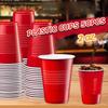 50PCS Red Disposable Cup 59ml/2oz Disposable Tableware High Quality Mini Wine Cup  Party