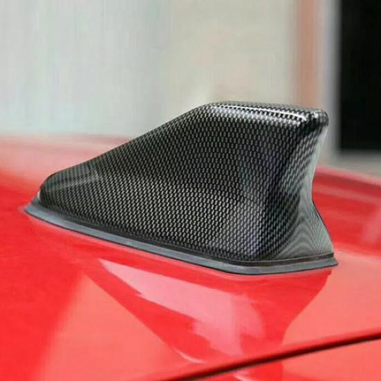 1x Carbon Fiber Shark Fin Roof Antenna Radio AM/FM Signal Aerial Car Amplifier