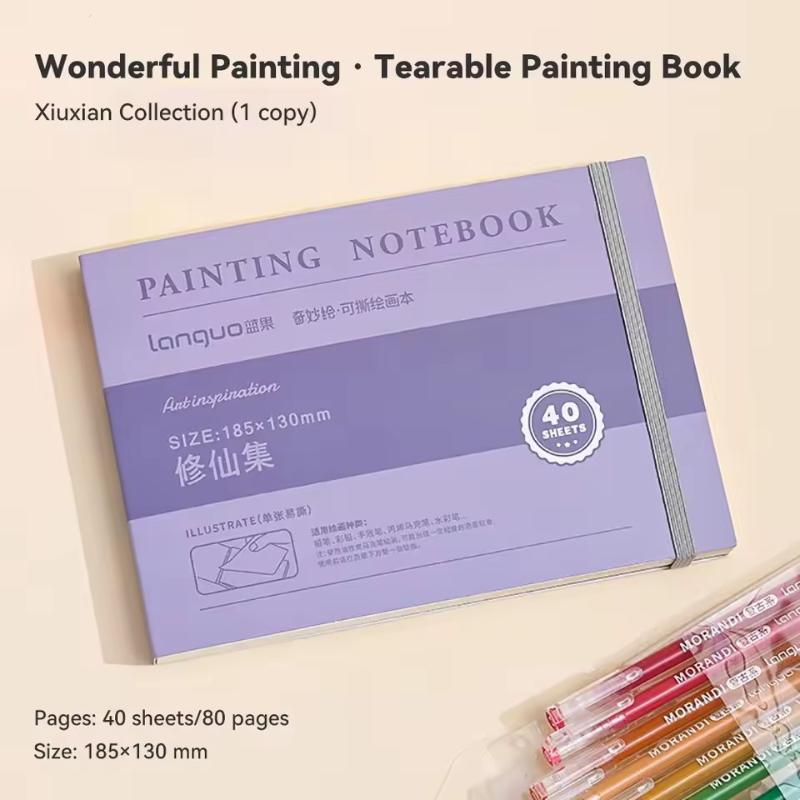 Portable Drawing Sketchbook Thick White Cardboard Mini Convenient And Thickened Art Book For Watercolor Painting