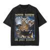 Deep Down Im Just Stupid Funny Cat Meme Washed T Shirt Fashion Harajuku Men Women Hiphop Tee T-Shirts Short Sleeve