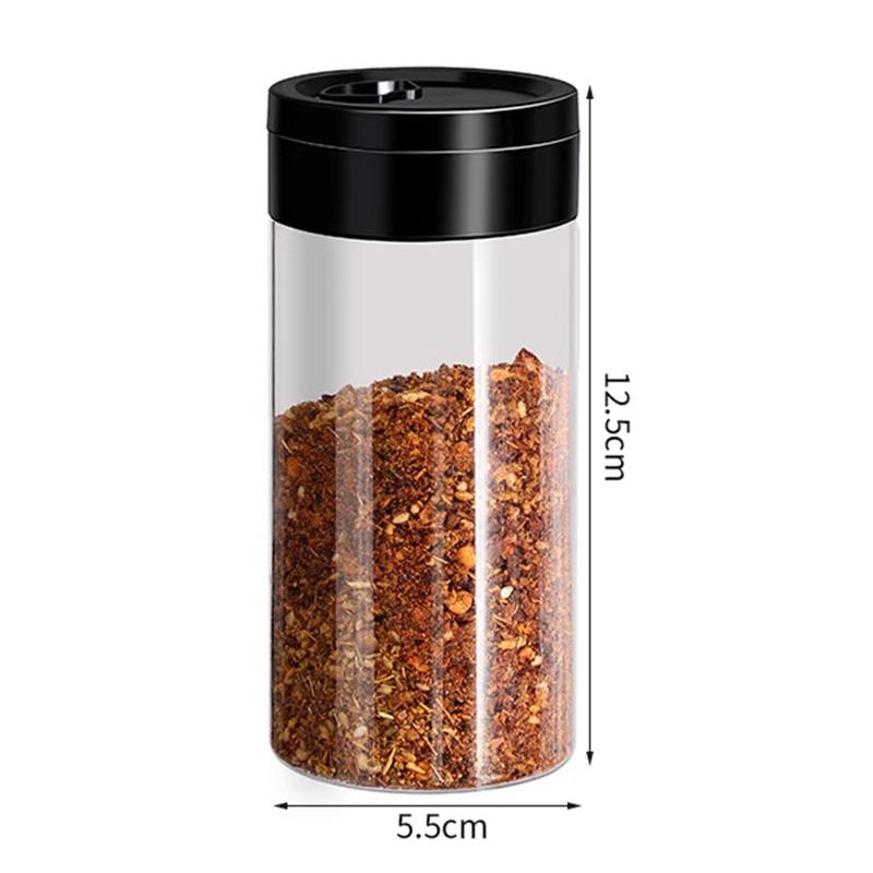 1/5 szt. Przezroczysta butelka na przyprawy Słoiczki do przypraw Słoik na pieprz z pokrywką Dozownik do przypraw BBQ Pojemnik kuchenny do przechowywania proszku