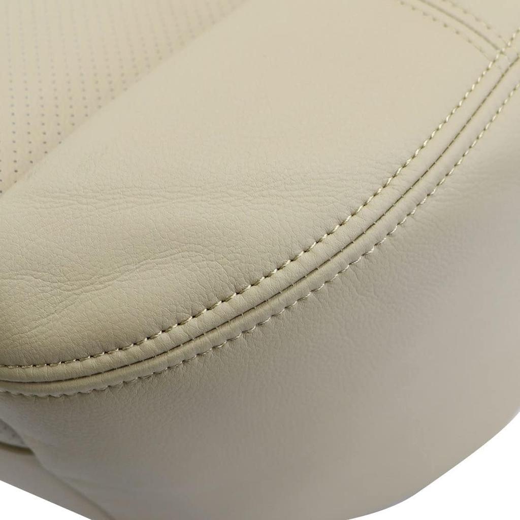 GXARTS Light Tan #333 313 Driver or Passenger Side Bottom Perforated Leather Seat Cover Fit for Chevy Tahoe Suburban GMC Sierra Yukon 2007-2014 Fit