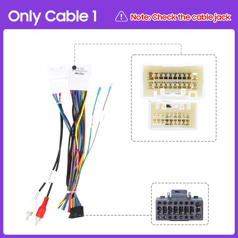 For Mitsubishi PAJERO SPORT Outlander 16Pin Plug Wiring Harness Power CANBUS Decoder Car Android Radio Head Unit Cable Adapter only cable 1