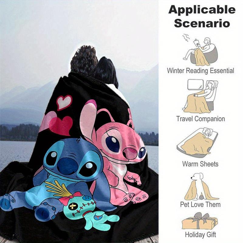 1pc Stitch Printing Blanket - Soft, All-Season Throw for Living Room, Bedroom,Travel