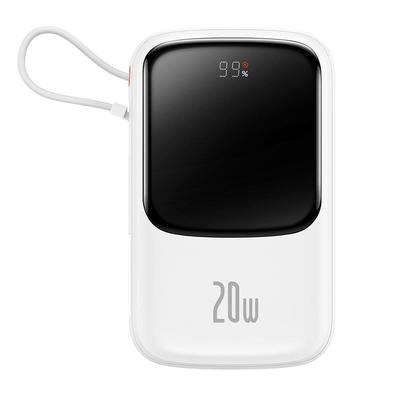 Powerbank with Fast Charging 10000mAh 20W QCPDSCPFCP Iphone Lightning Cable White