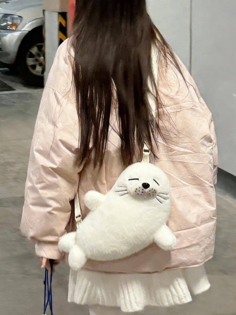 Women Cute Seal Shoulder Bag Female Girl Cartoon Personality Creative Mobile Phone Bag Gift