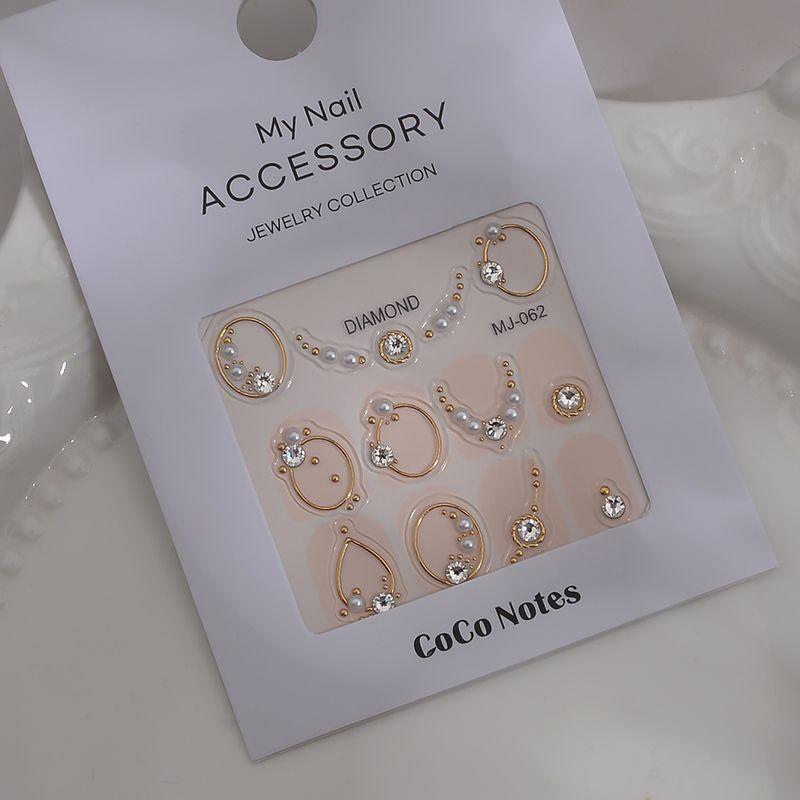 

New Nail Beauty Stickers Embossed Gilding 5D Craft Ins Style DIY Wear Nail Accessories Pearl Diamond Nail Jewelry MJ-62 bronzing