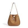 Crossbody bag women's casual leather bucket bag women's new relaxation large capacity lazy wind commuter shoulder bag women