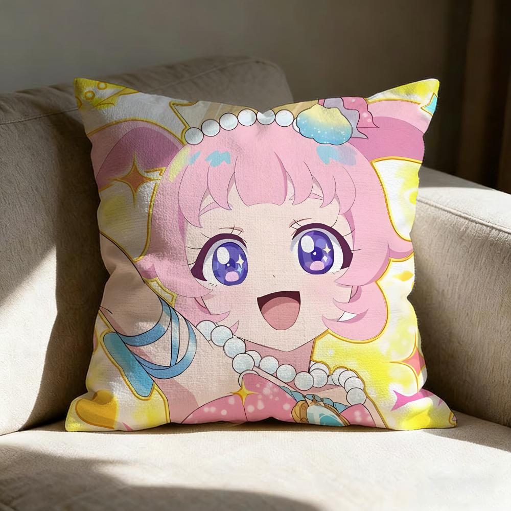 P-Pripara Anime Pillow Case Linen Pillow Covers Cover For Couch Living Room Bench Patio Floor Linen Home Decor