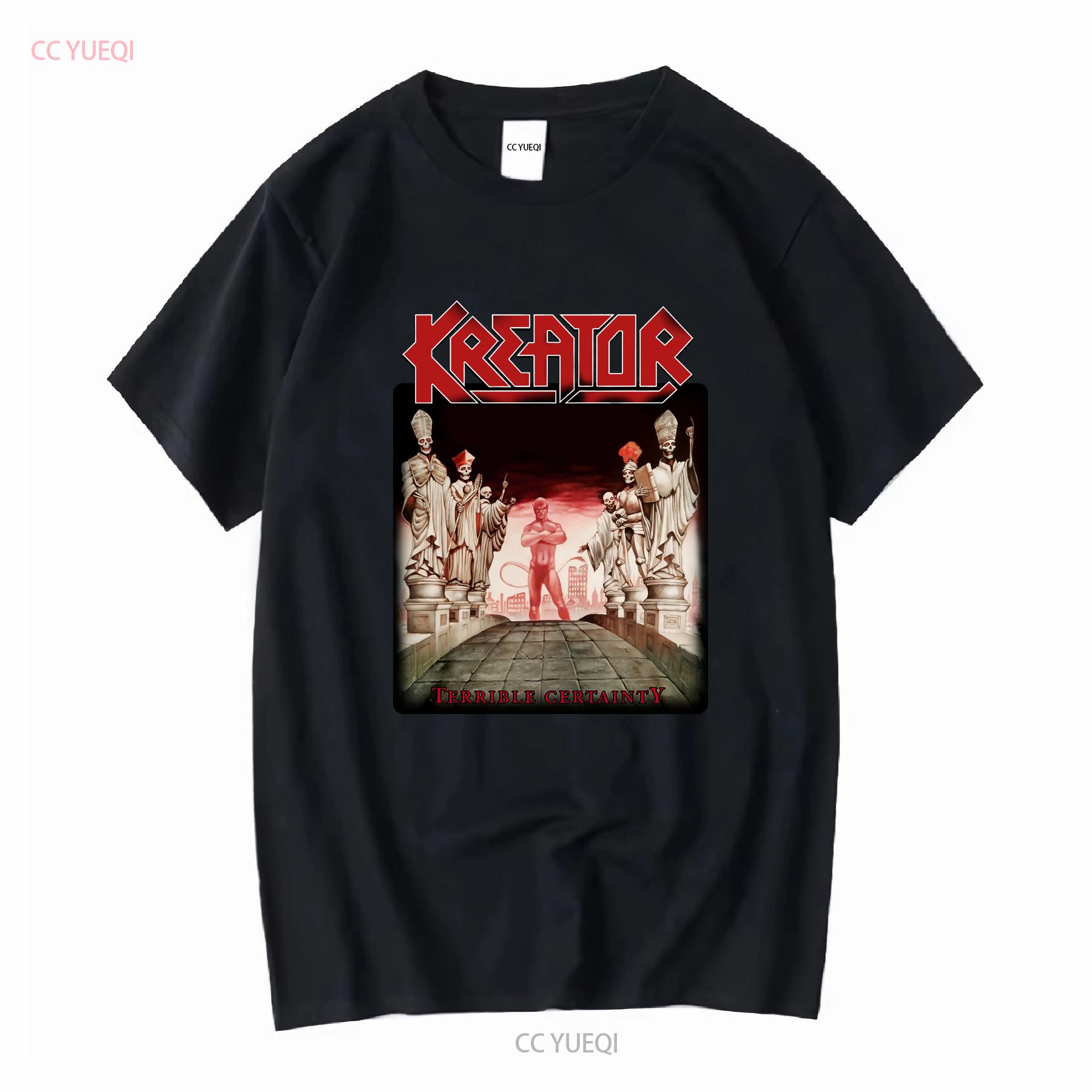 

Kreator Terrible Certainty T Shirt long or short sleeves vintage Washed fashion Casual Slightly Versatile designer clothes 4XL