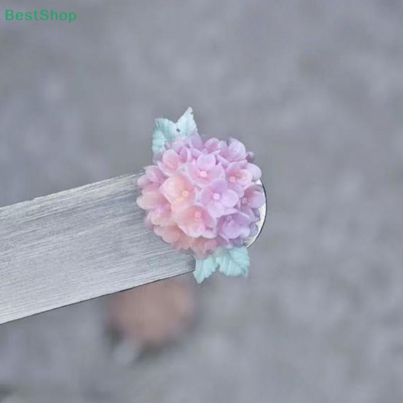 3D Silicone Nail Art Carving Mold Hydrangea Design Nail Art Decor Transparent Manicure Template