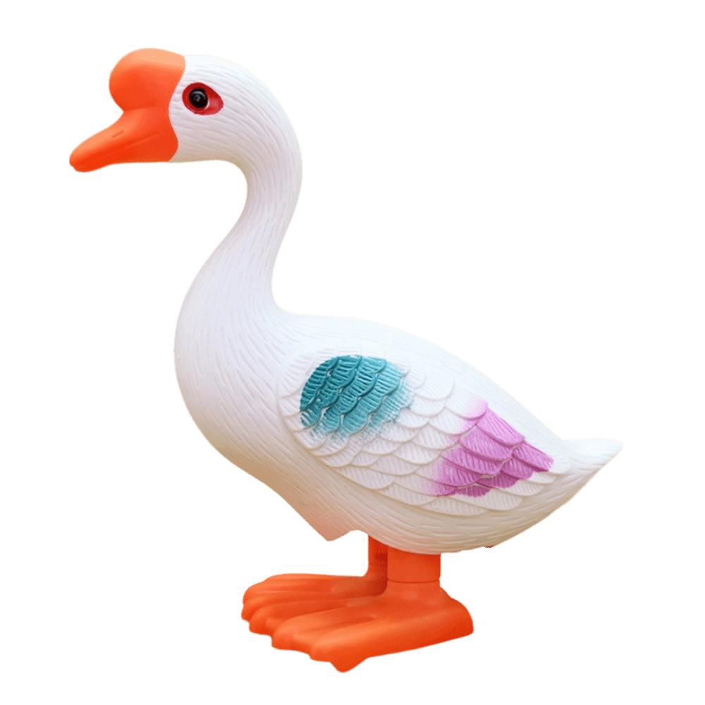 Jumping Mechanism Jumping Goose Toy Cute Design Bounce Goose  Toy Clockwork Gift  Children Birthday белый