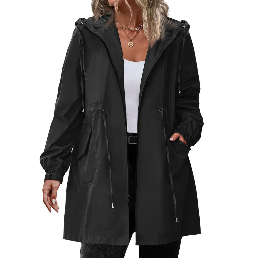 Sieviešu lietusmēteļi ar kapuci Viegli āra