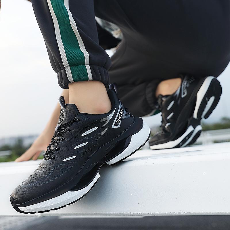 Men's Cross-Border Lightweight Dad Sneakers with Breathable Mesh & Popcorn Soles for Casual Running