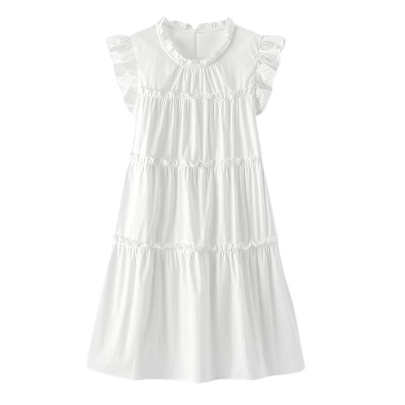 Semir Women s Ruffle Sleeve Tiered Mini Dress M