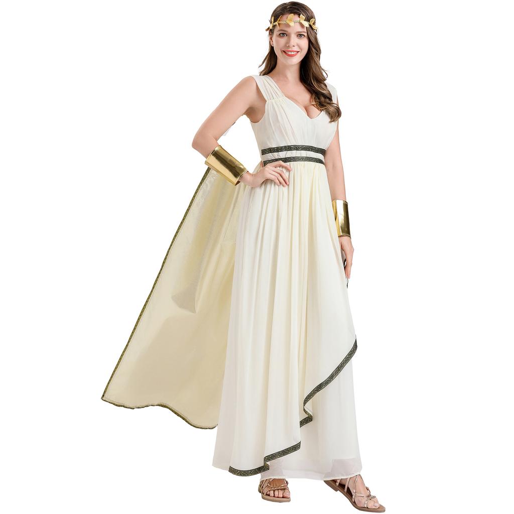 Medieval Egyptian Greek Muse cos dress, Halloween costume