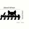 Black Cat Key Holder Personalized Metal Wall Hooks Set of 6 Easy Install Key Rack for Home Office Decor