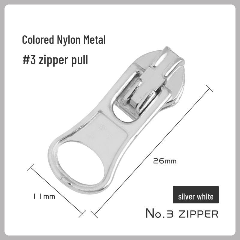 Nylon- und Metall-Reißverschlussanhänger für Jacken und Taschen (Nein. 3 & Nein. 5)