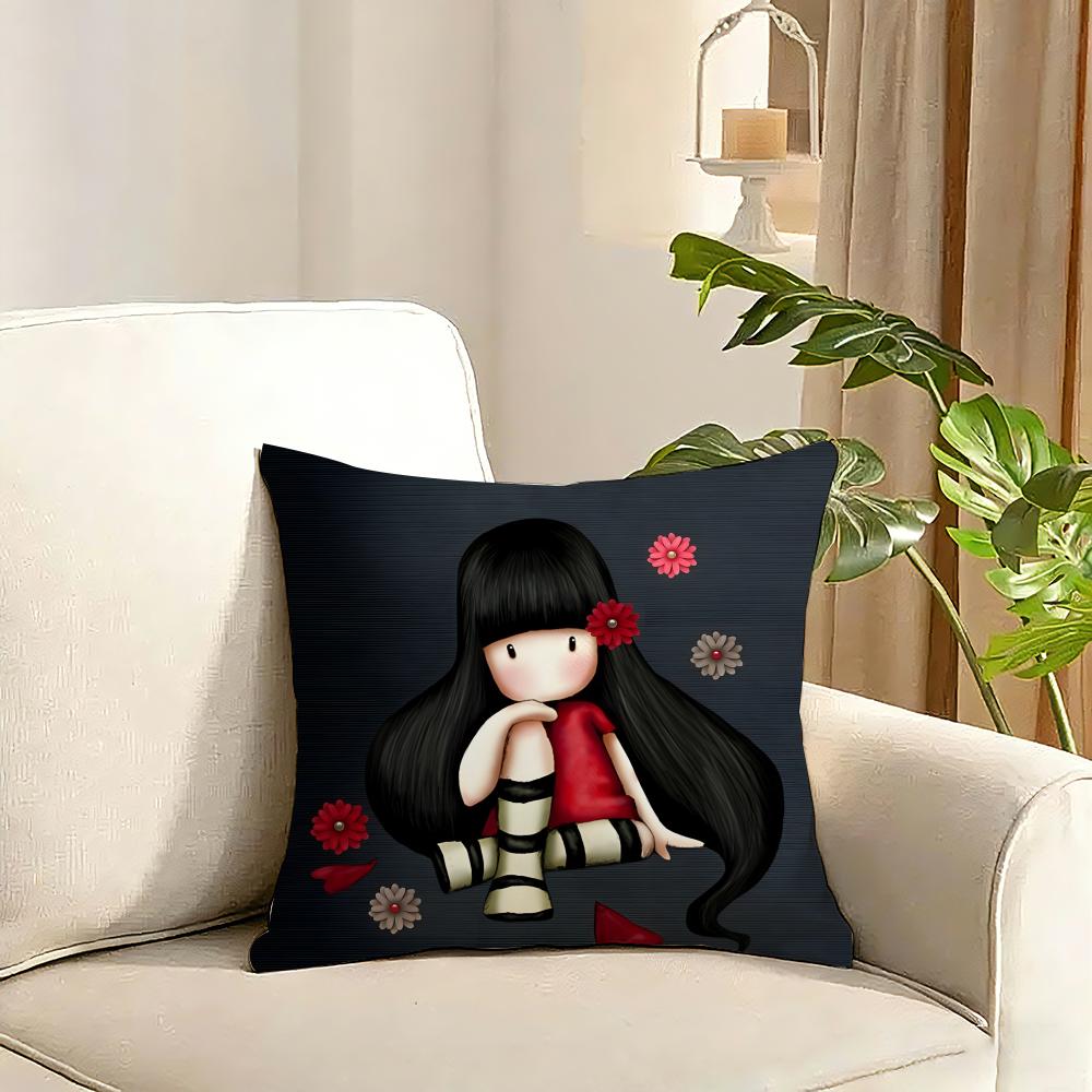 Suzanne Woolcott santoro Gorjuss Cushion Cover Reversible Plush Pillow Cover Soft Fluffy Home Decor for Sofa Bedroom